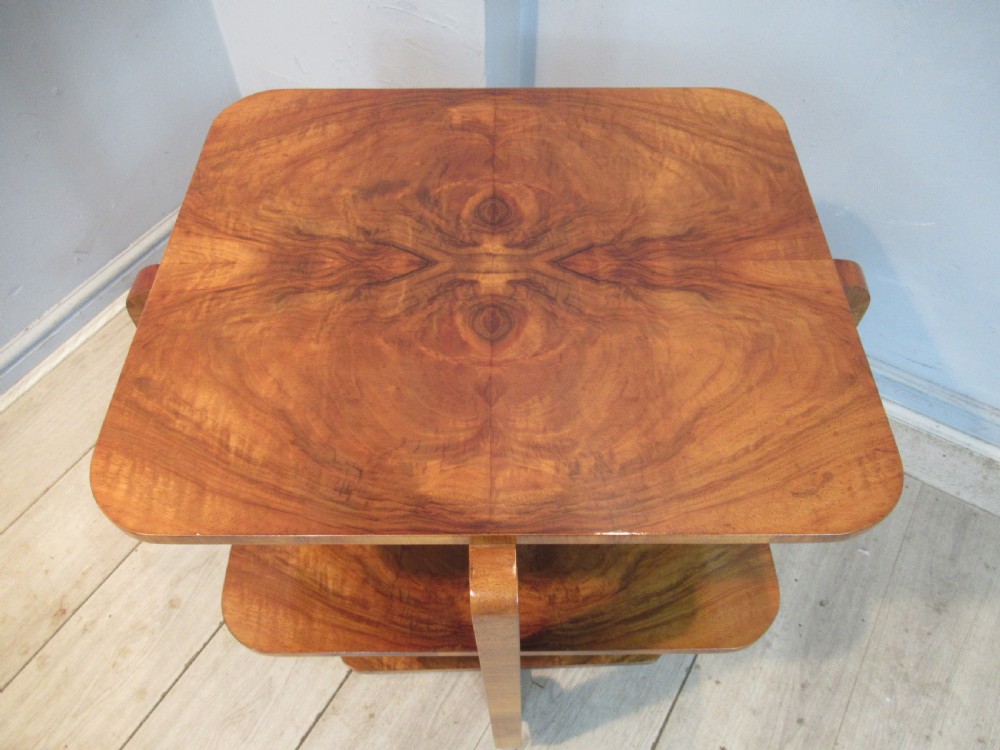 Art deco   period walnut side or lamp table View V