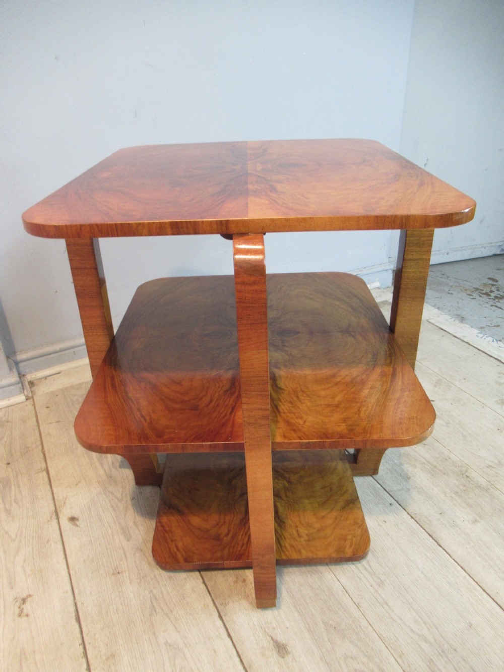 Art deco   period walnut side or lamp table