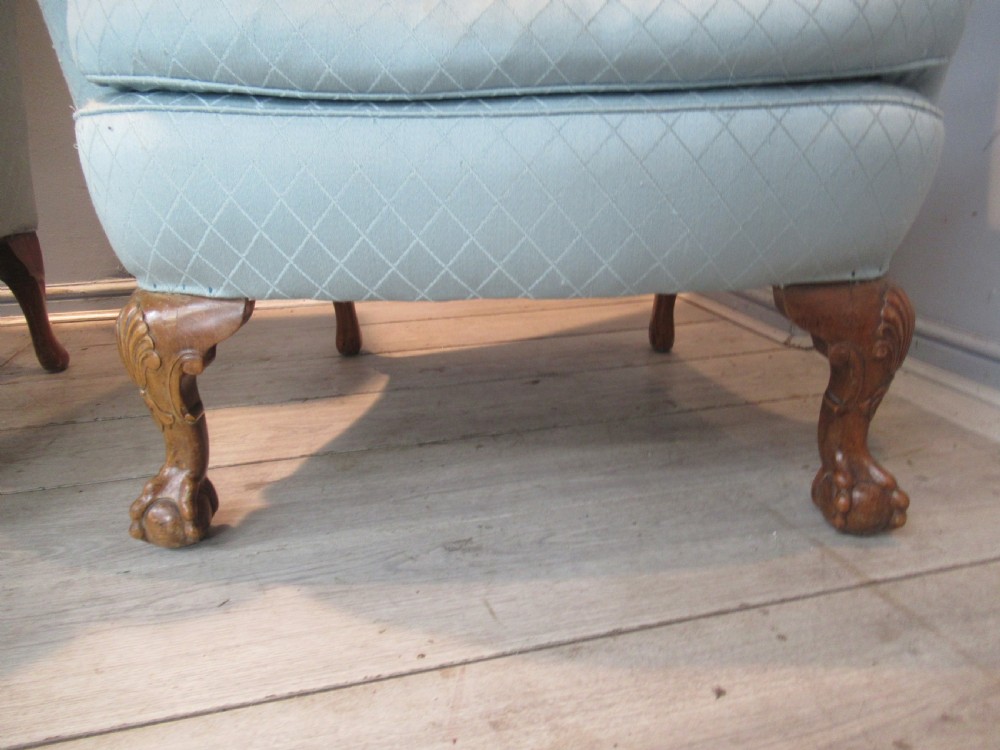 Pair of country house wing arm chairs View V