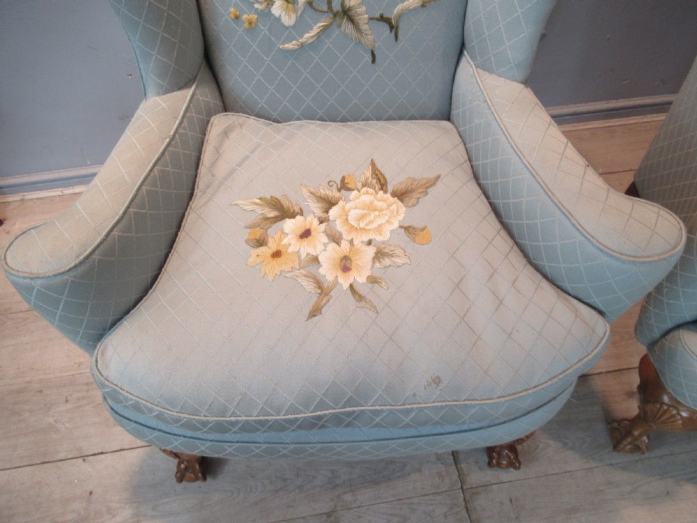 Pair of country house wing arm chairs View VII
