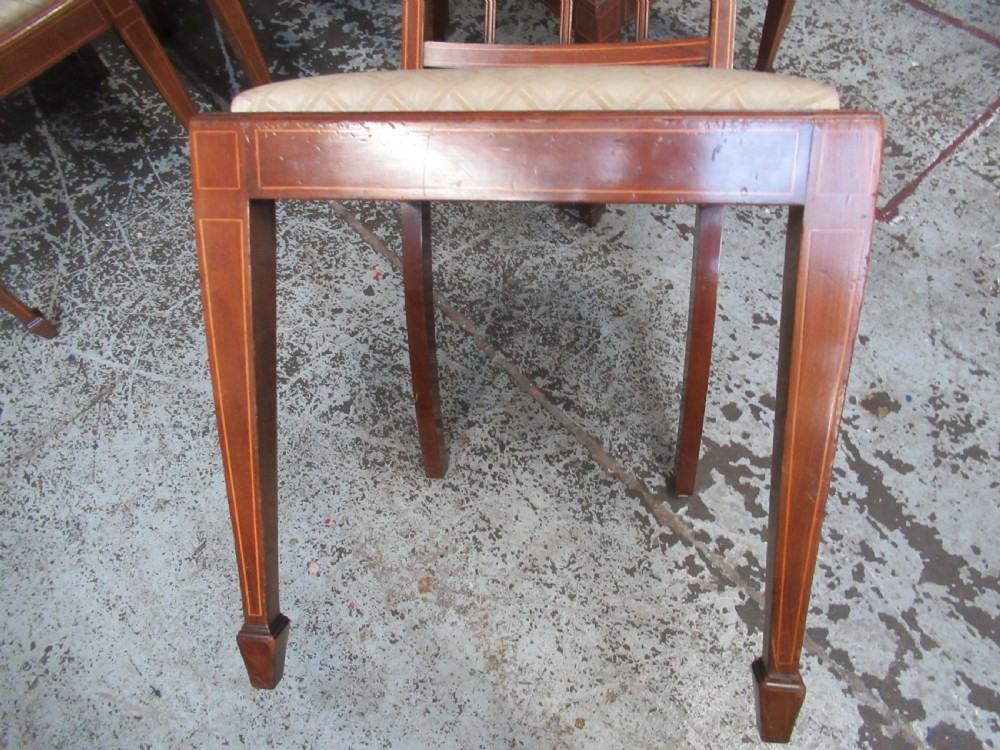 set of eight Edwardian period  mahogany dining chairs View IV