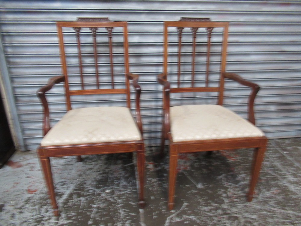 set of eight Edwardian period  mahogany dining chairs View VI