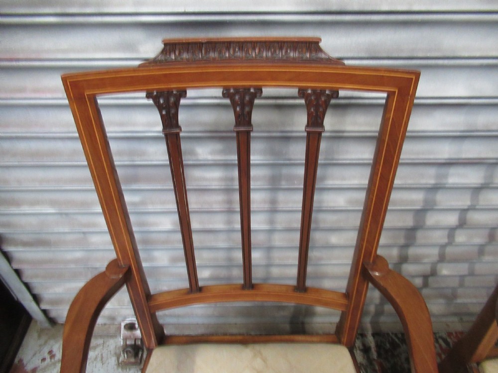 set of eight Edwardian period  mahogany dining chairs View VIII
