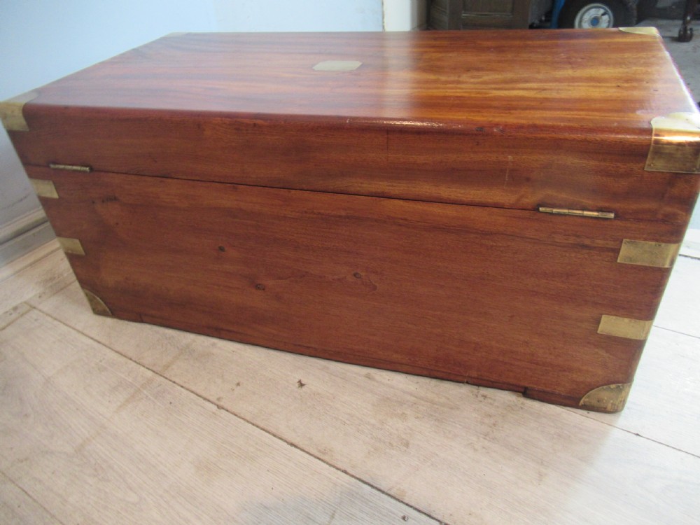 Victorian brass bound camphor  wood box View IV