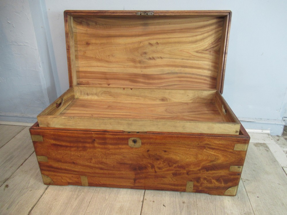 Victorian brass bound camphor  wood box View VII