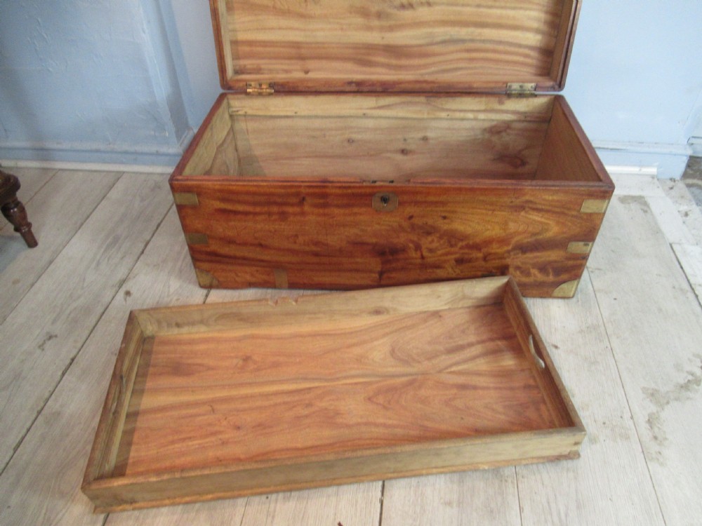 Victorian brass bound camphor  wood box View VIII