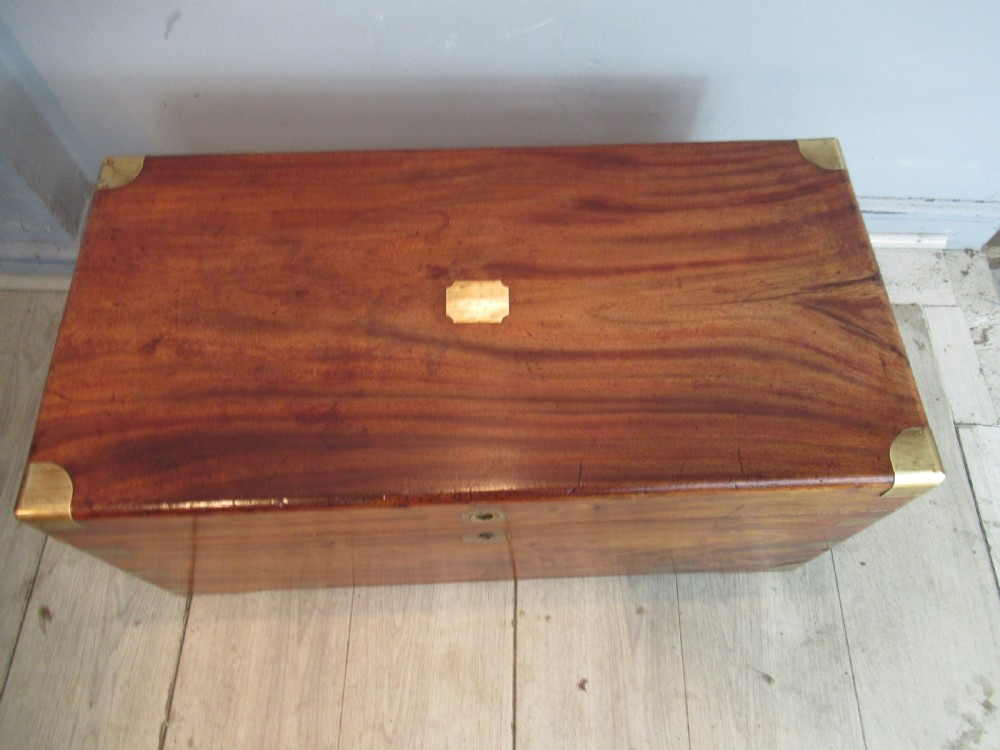 Victorian brass bound camphor  wood box View IX