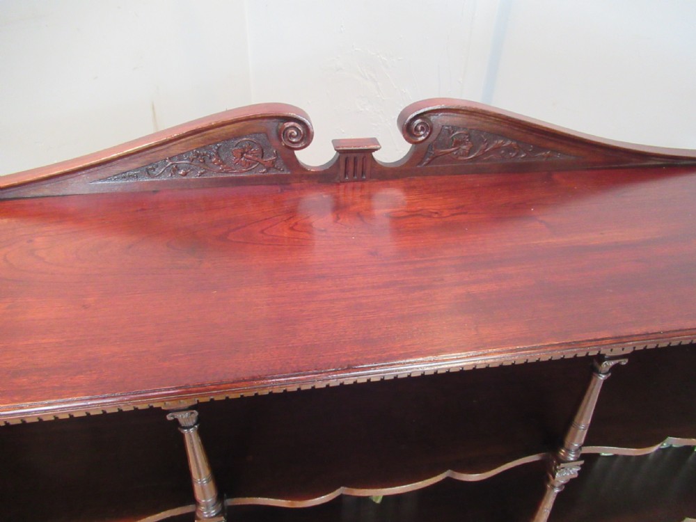 Victorian   mahogany open bookcase  View III