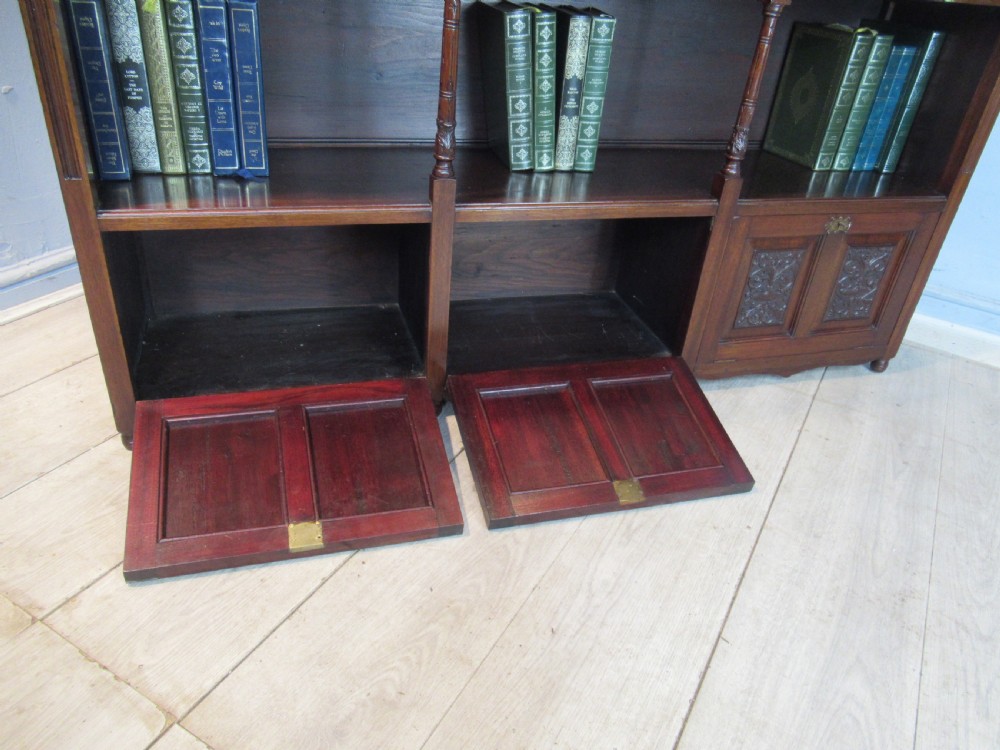 Victorian   mahogany open bookcase  View V