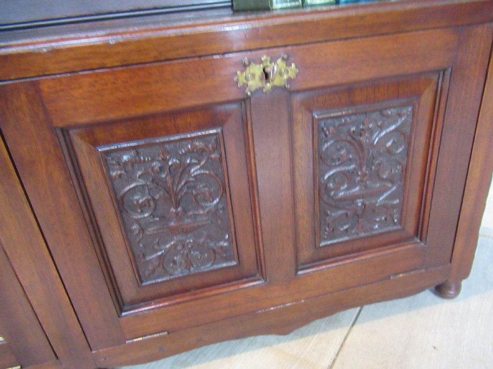 Victorian   mahogany open bookcase  View VII