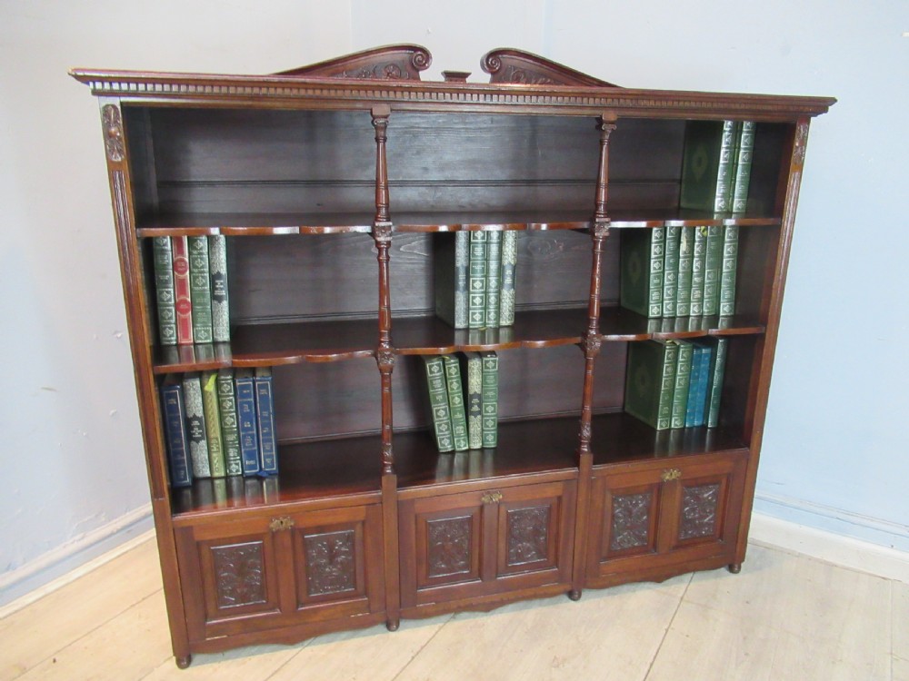 Victorian   mahogany open bookcase  View XIII