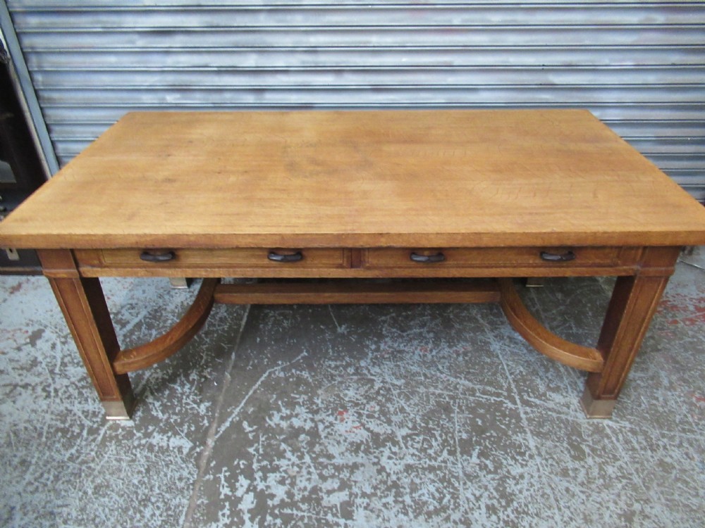 Large oak table by Globe  Wernike  Co.   LONDON View VIII