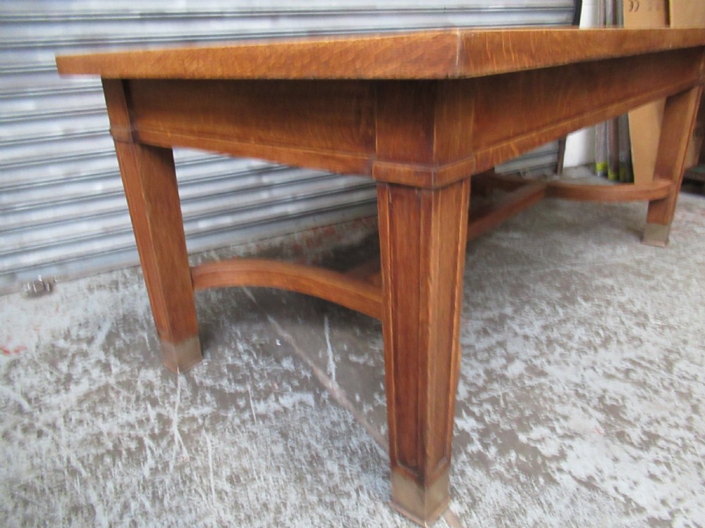 Large oak table by Globe  Wernike  Co.   LONDON View XI
