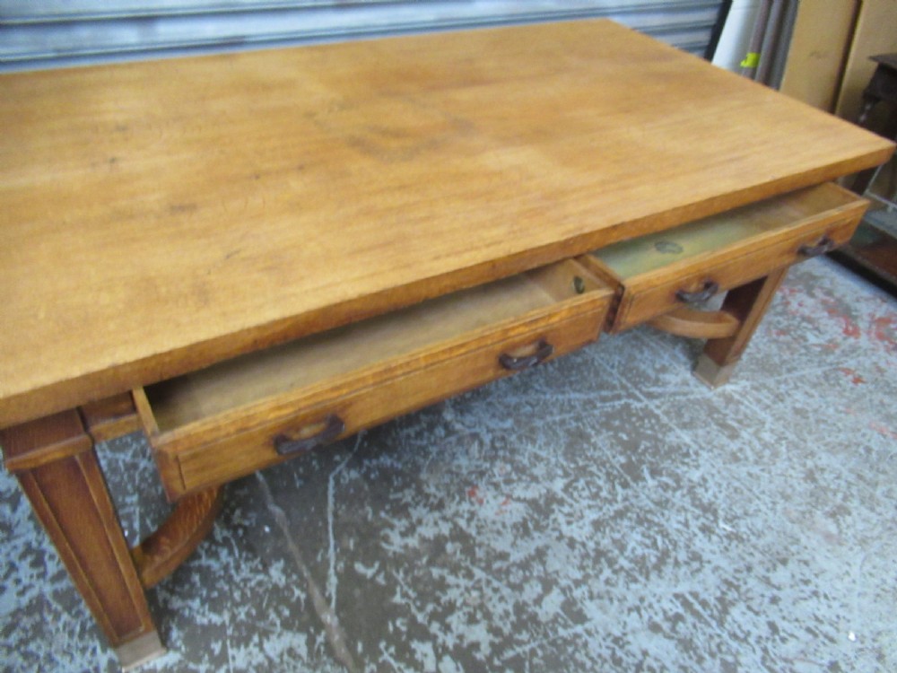 Large oak table by Globe  Wernike  Co.   LONDON View XV