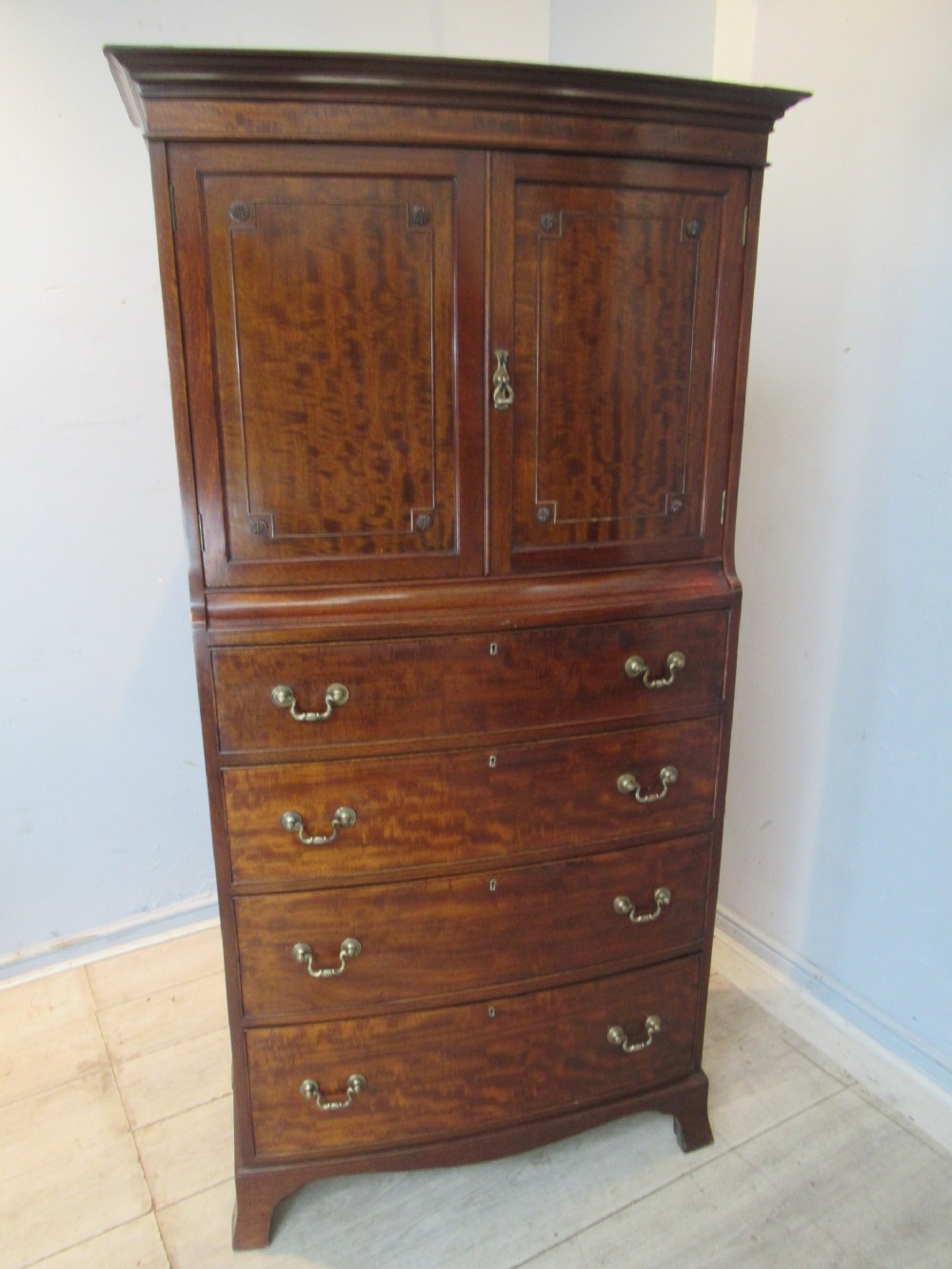 Edwardian  period mahogany tall boy chest
