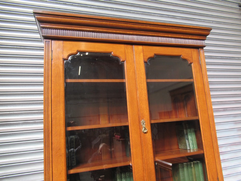 Late Victorian oak cupboard bookcase View XII