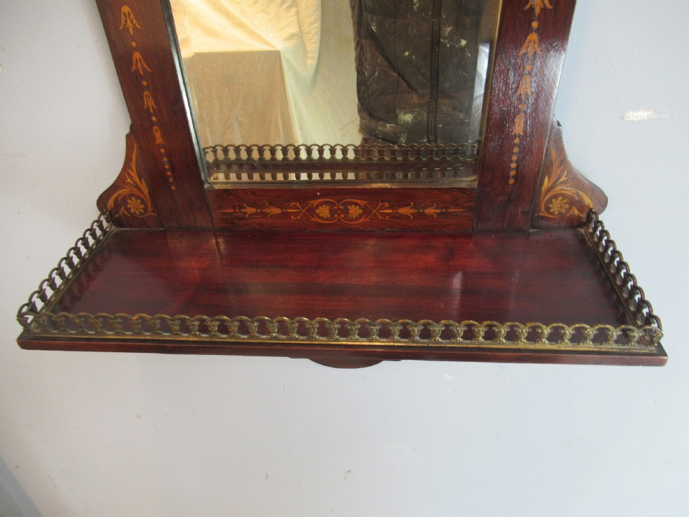 Victorian rosewood  inlaid wall mirror View VIII