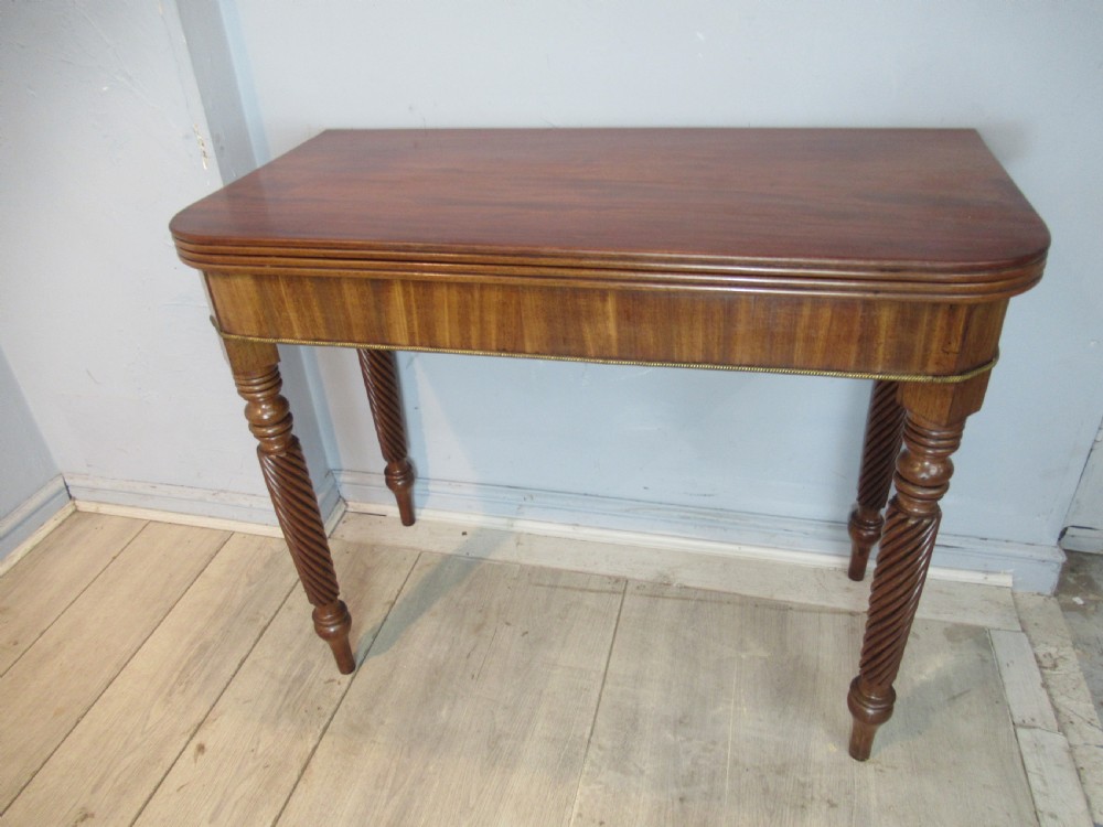 19th century mahogany  fold over tea table  possibly  Scottish View II