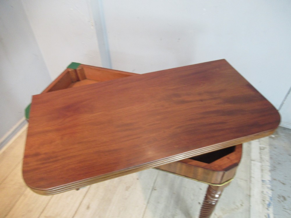 19th century mahogany  fold over tea table  possibly  Scottish View VII