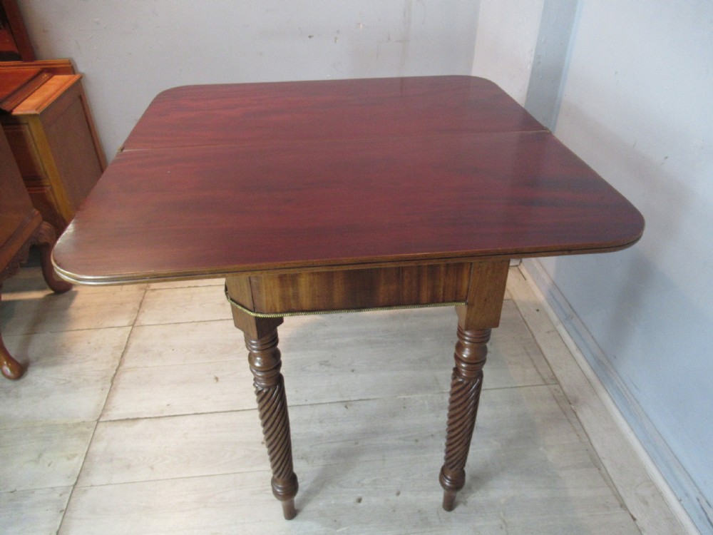 19th century mahogany  fold over tea table  possibly  Scottish View X