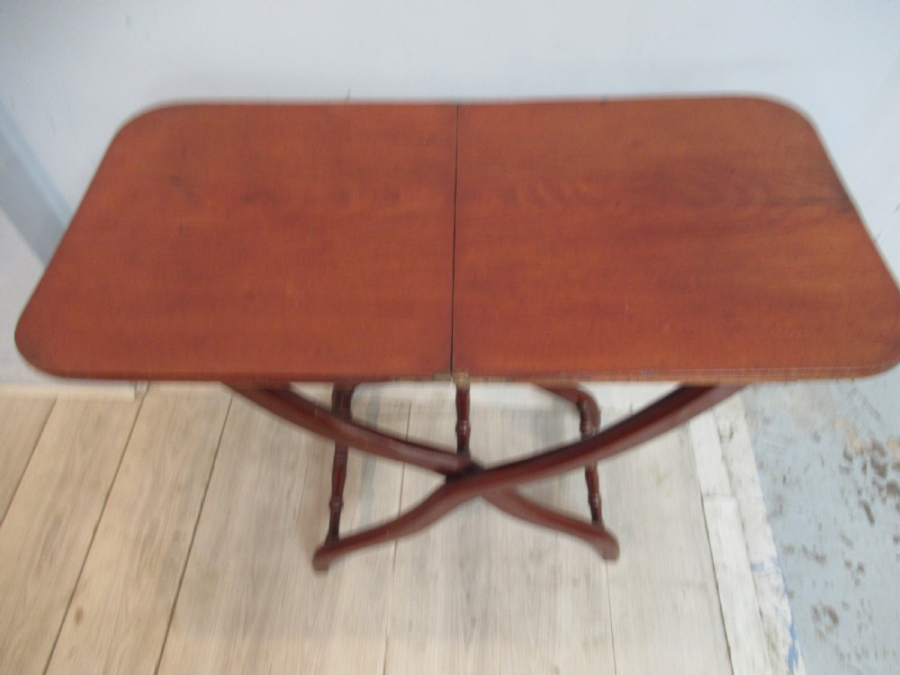 Victorian  mahogany  folding  travel coaching table View IV