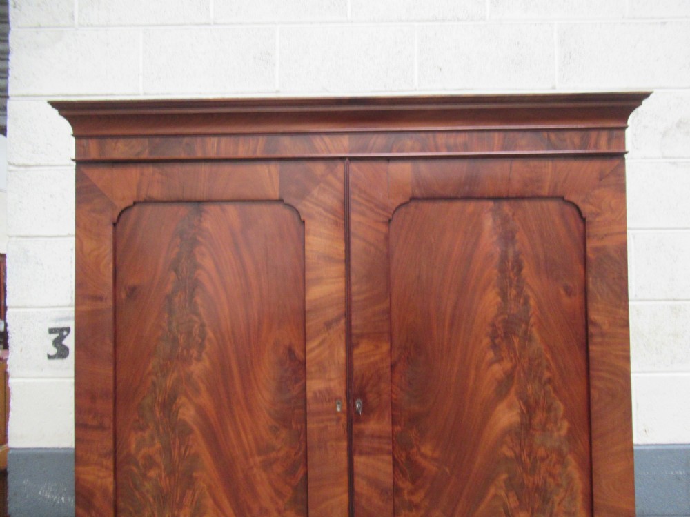 19th century mahogany press wardrobe  View VIII