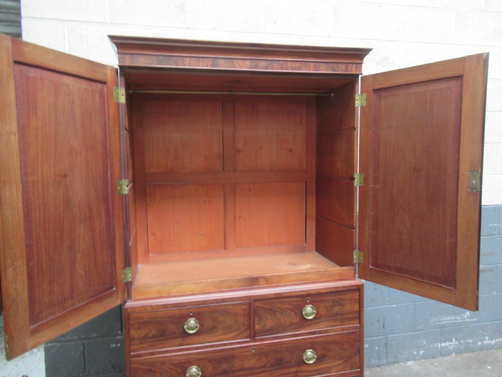 19th century mahogany press wardrobe  View XI