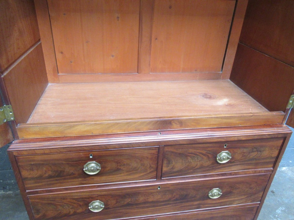 19th century mahogany press wardrobe  View XV