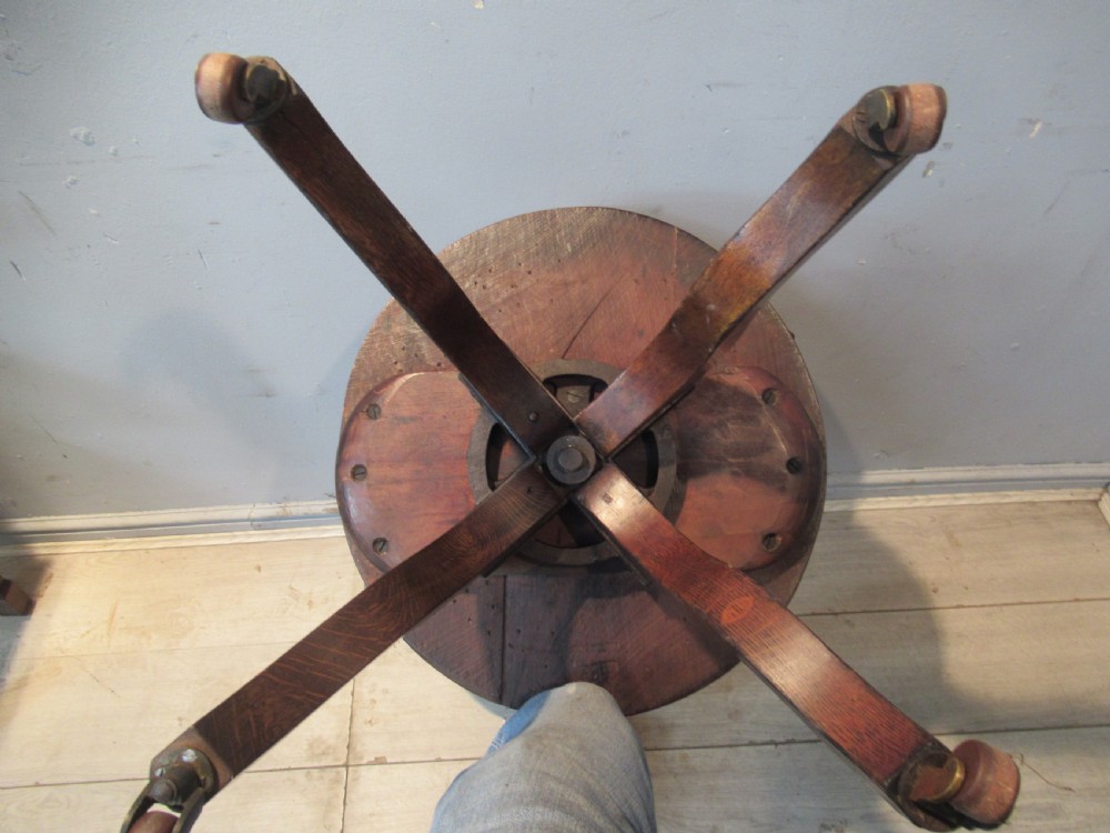 Victorian oak swivel desk arm chair View X