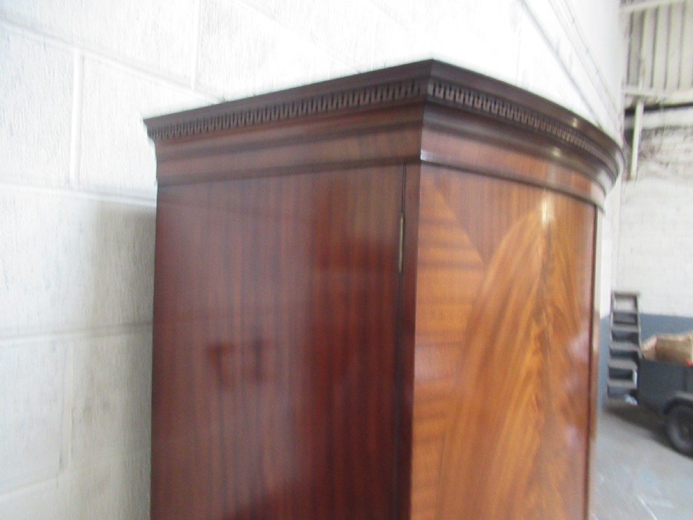 Mahogany  bow front wardrobe in the antique style. View IV