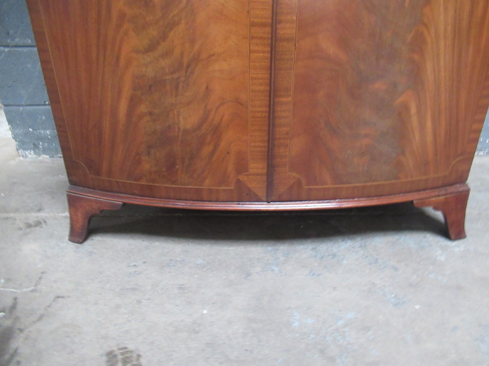 Mahogany  bow front wardrobe in the antique style. View VI