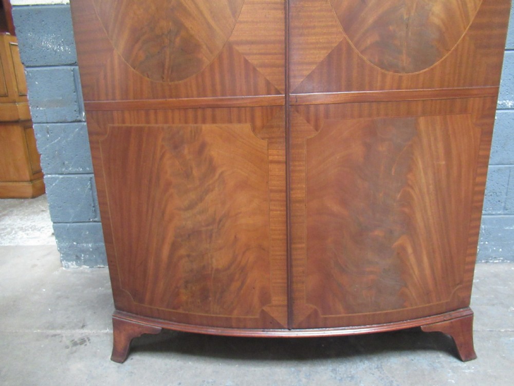 Mahogany  bow front wardrobe in the antique style. View VII
