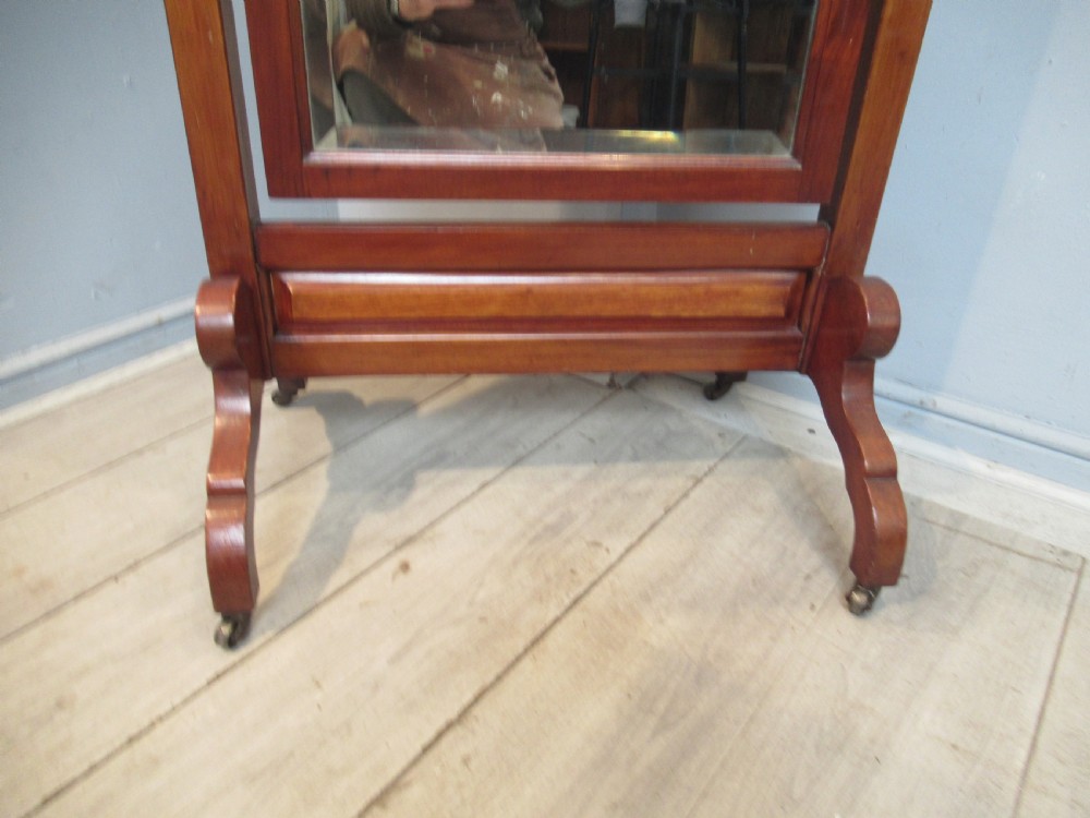Mahogany Cheval swing mirror View II