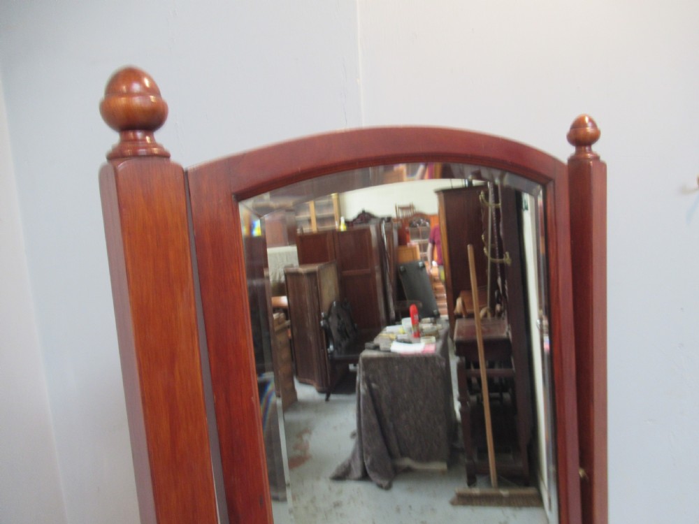 Mahogany Cheval swing mirror View III