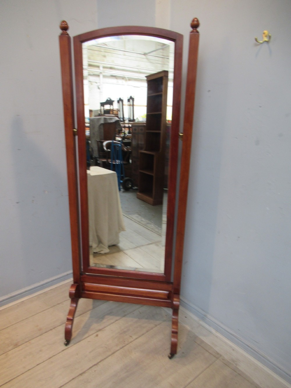 Mahogany Cheval swing mirror