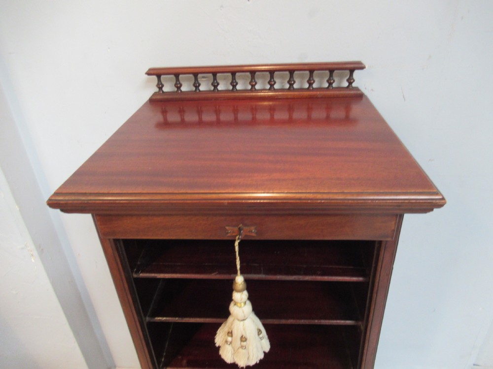 Edwardian mahogany  tambour front file cabinet View IV