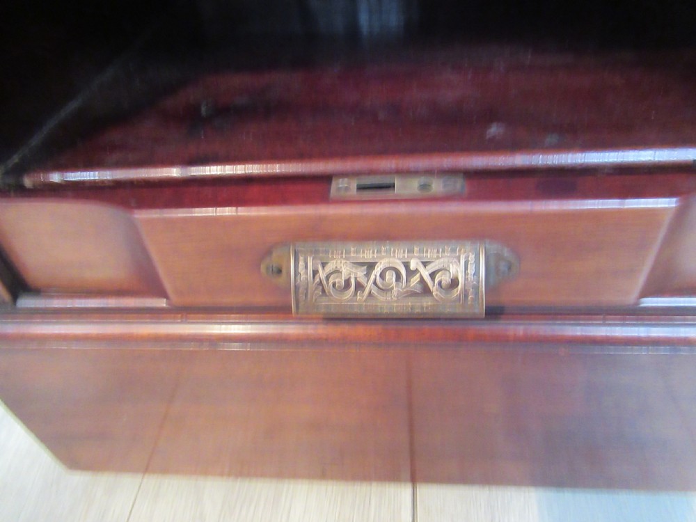 Edwardian mahogany  tambour front file cabinet View VII