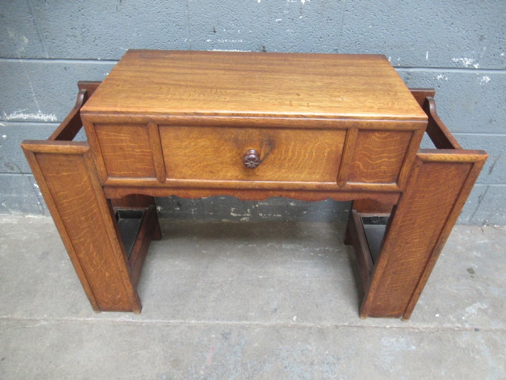 Oak   Art   Deco  period stick stand  side table View VIII