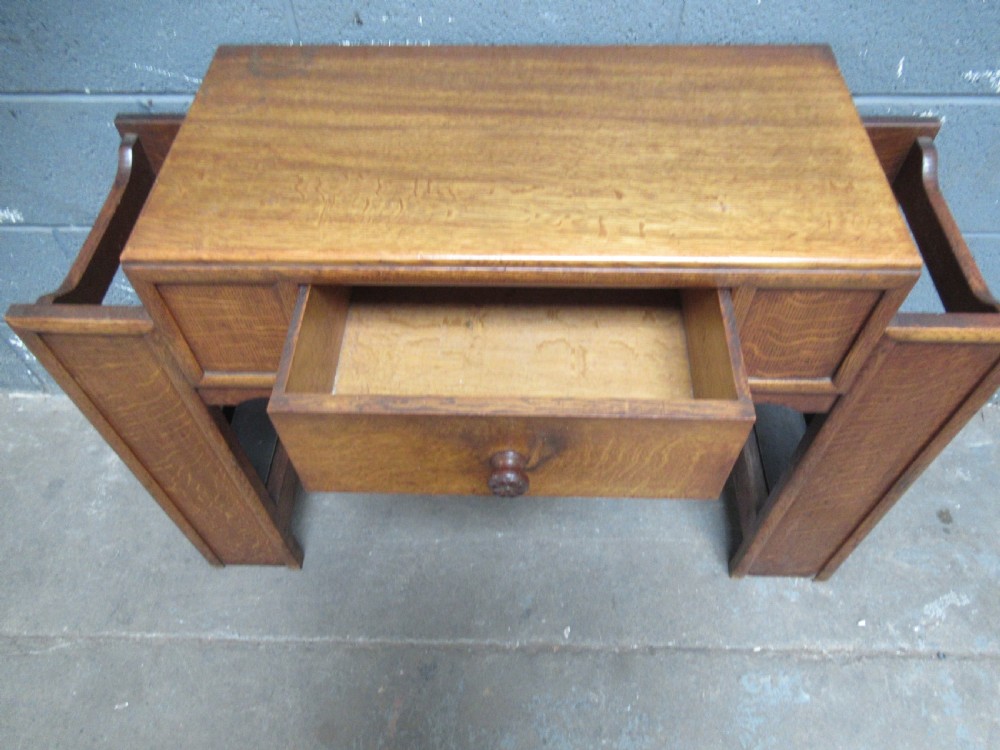 Oak   Art   Deco  period stick stand  side table View IX