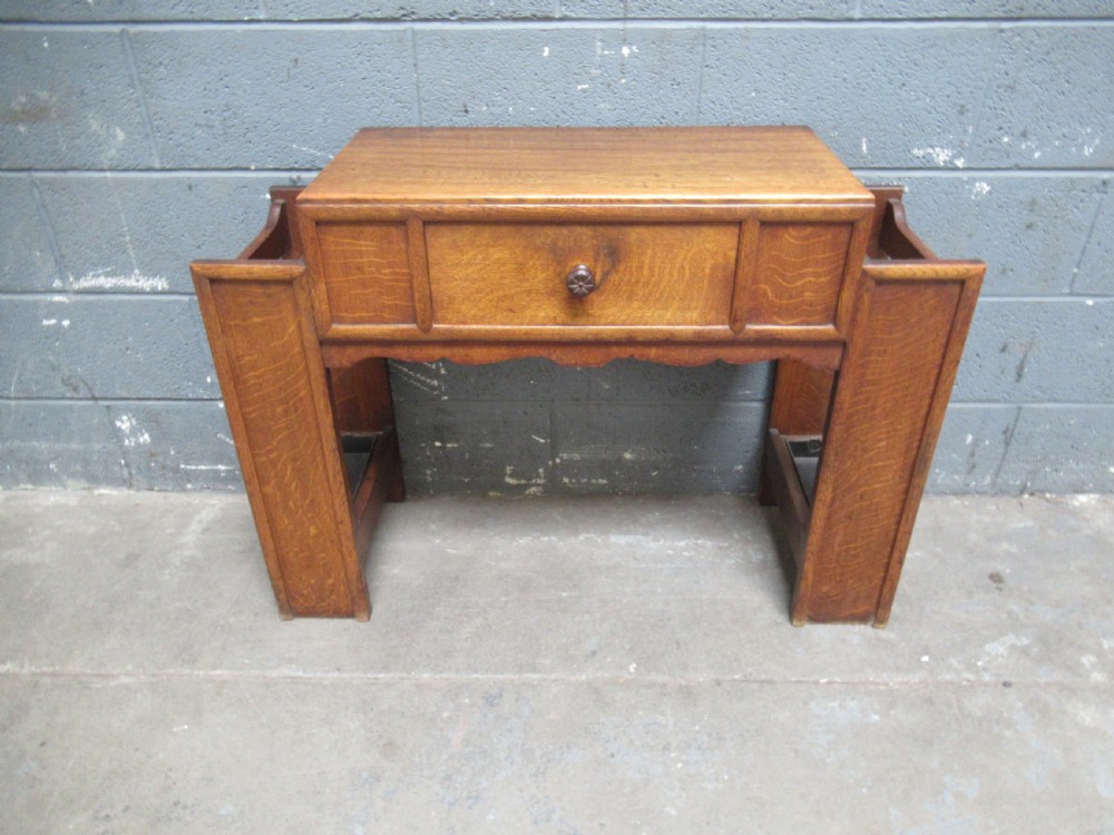 Oak   Art   Deco  period stick stand  side table View X