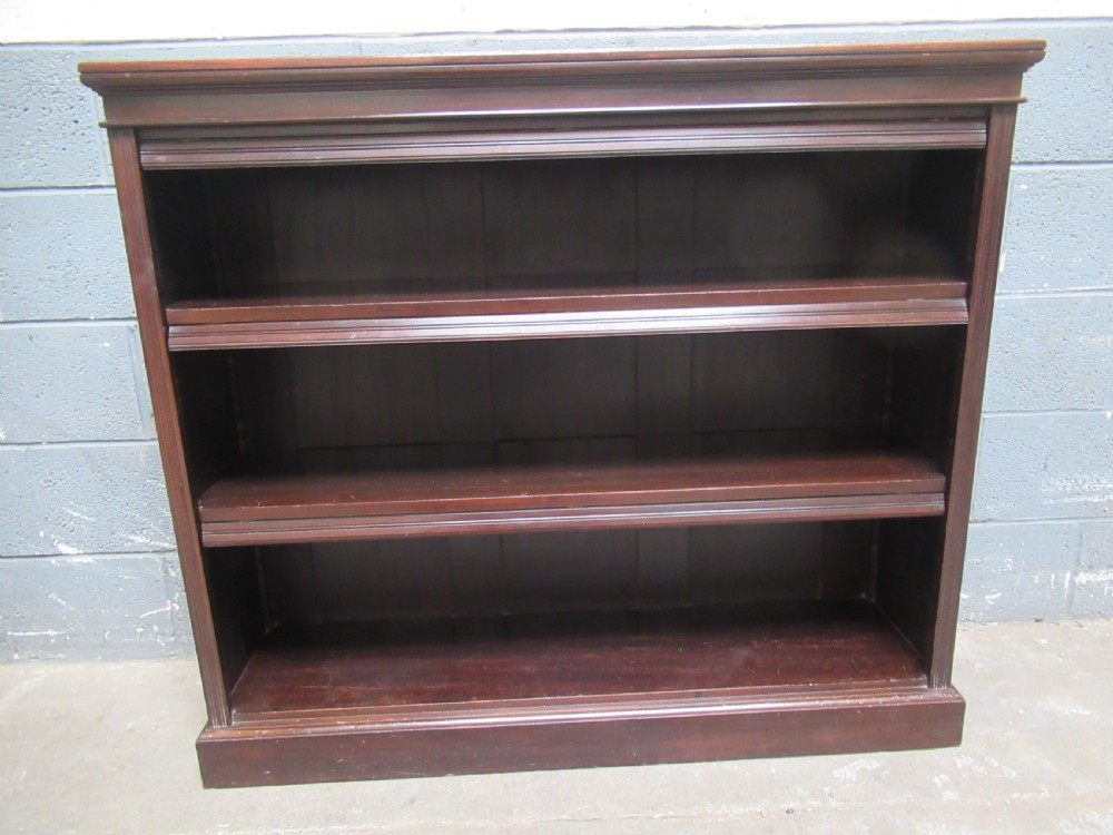 Edwardian    mahogany  open bookcase 
