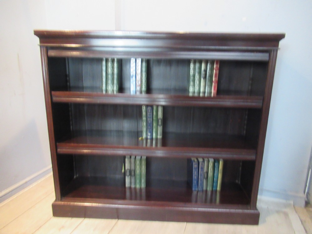 Edwardian    mahogany  open bookcase  View IV