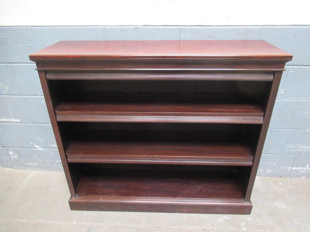 Edwardian    mahogany  open bookcase  View V