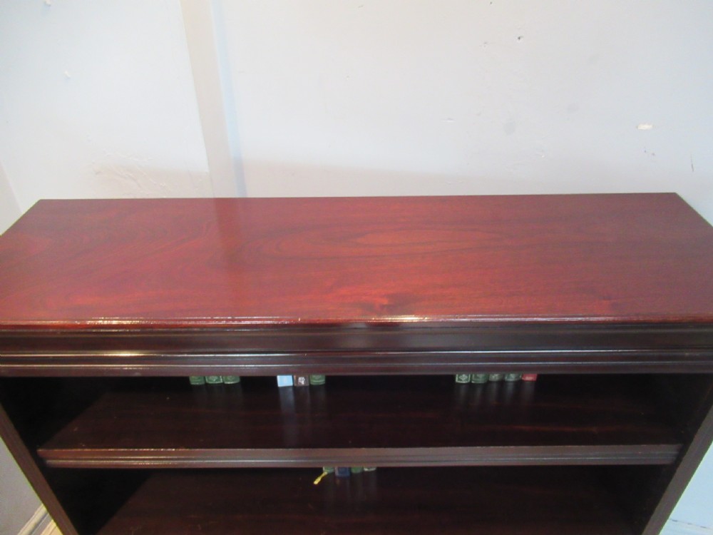 Edwardian    mahogany  open bookcase  View VI