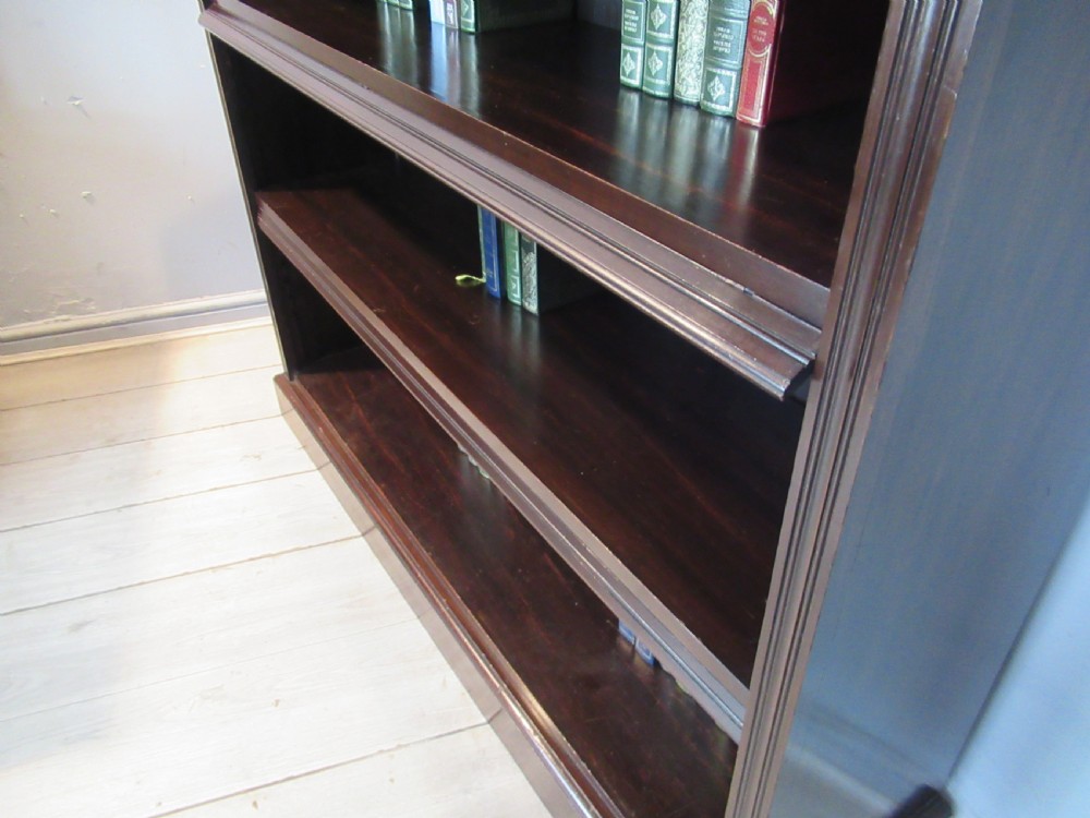 Edwardian    mahogany  open bookcase  View VII