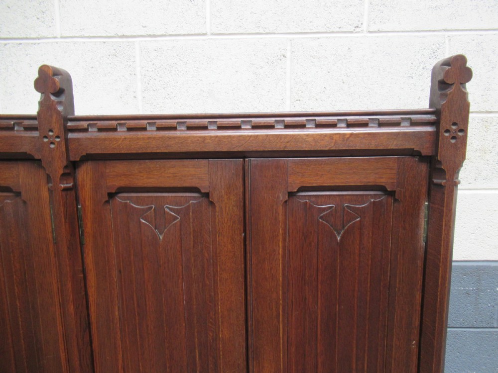 Gothic oak 19th century   Vestry cupboard View VI