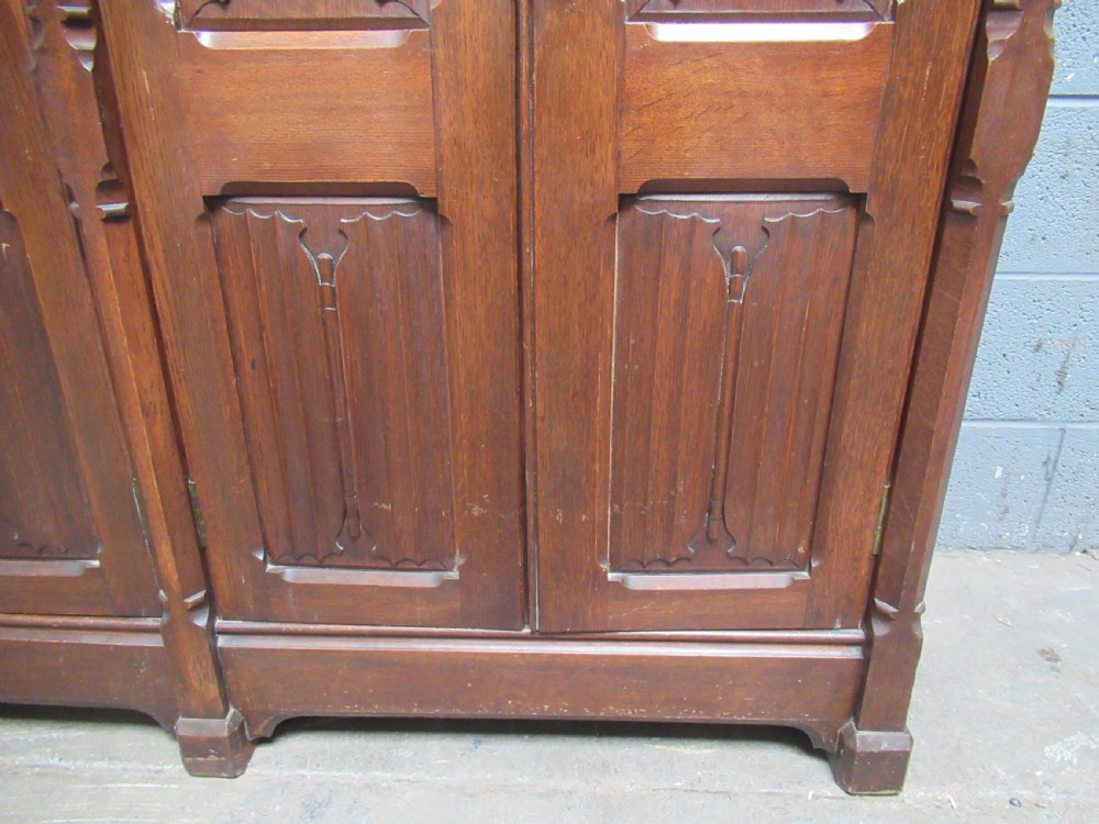 Gothic oak 19th century   Vestry cupboard View VII