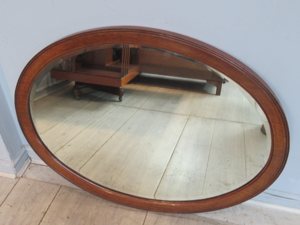  Oval Walnut  framed  1920s  wall mirror View VIII