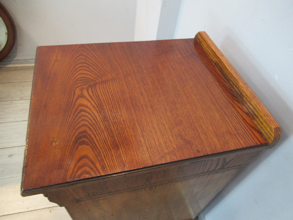 Late Victorian oak pedestal drawers View V