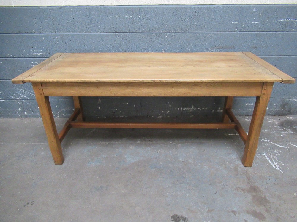 Antique  19th century ash wood farmhouse dining table